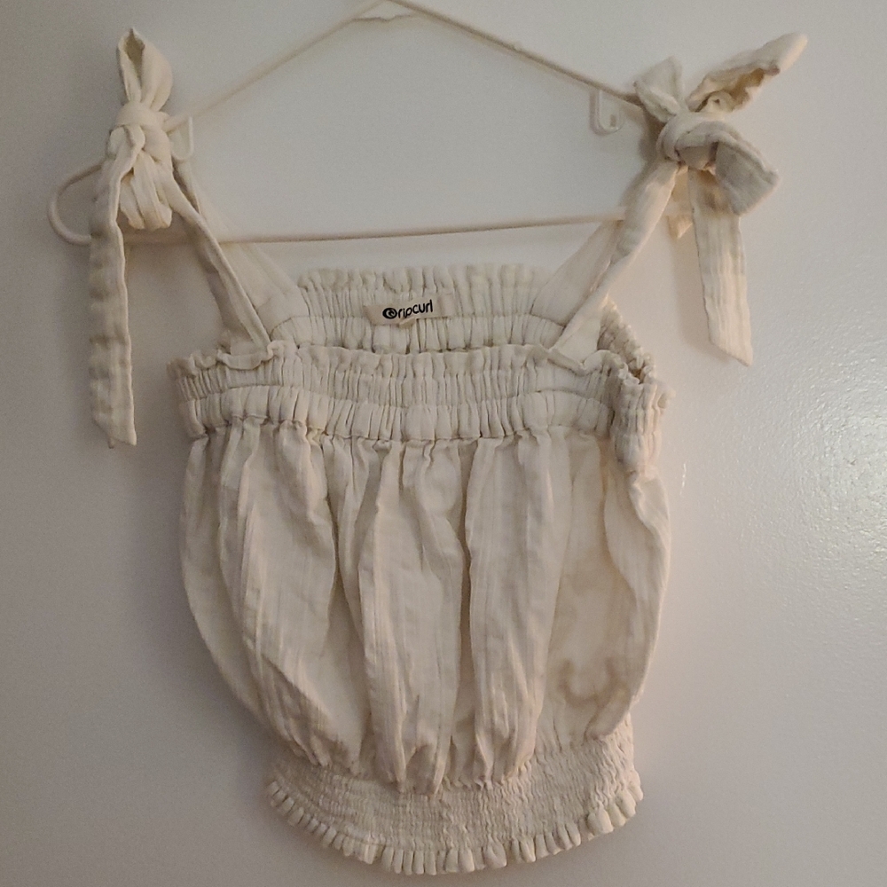Rip Curl White Smocked Top